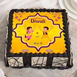 Delish Diwali Square Cake-image-17