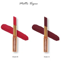 ME-ON Set of 2 Matte Vogue None-Transfer Lipsticks - Shade 09 & 11 image 2