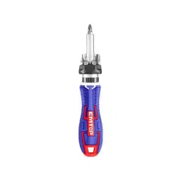 Emtop 25 mm Chrome Vanadium Steel 8 Pcs Ratchet Screwdriver Set, ESDRH0802-1