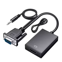 LOTA VGA Male to HDMI Female Adapter with 3.5 mm Audio Cable Supports 1080p Full HD, MST-1691-LT-21