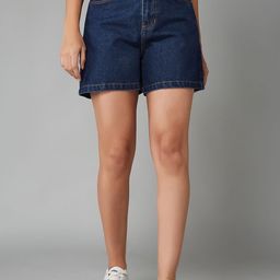 DOLCE CRUDO Women High-Rise Denim Fashion Shorts-picture-34