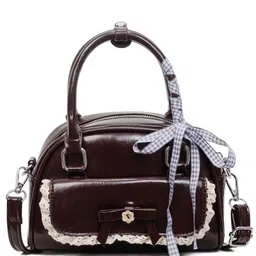 StyleCast x Revolte Women Solid Structured Bow Detail Handheld Bag-picture-8