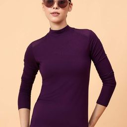 Fitkin Women High Neck Anti Odour T-shirt-image-38