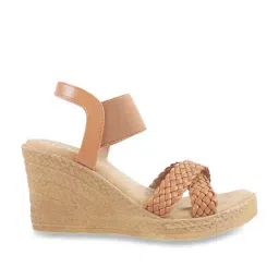 Metro Women's Tan Ankle Strap Wedges-image-95