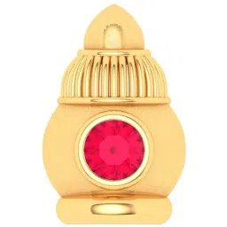 P.C. Chandra Jewellers 18k Gold Sindoor Case Shaped Red Stone Nosepin-image-22