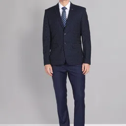 AD By Arvind Men Tailored Regular Fit Patterned Single Breasted Two Piece Suit-image-61