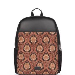 Zouk Statement Goan Waves Brown Jute Printed Laptop Backpack - 16.9 Ltrs image 3