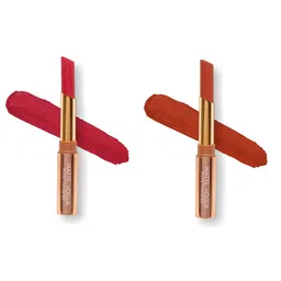 ME-ON Set of 2 Matte Vogue None-Transfer Lipsticks - Shade 09 & 15-16