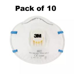 3M Cupped Particulate Respirator P2 Filter Class White, 8822 P2 (Pack of 10) image 2