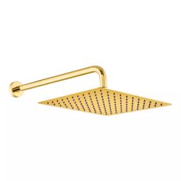 CERA Stainless Steel Over Head Rain Shower with Arm and Wall Flange French Gold, F7010214FG-image-38
