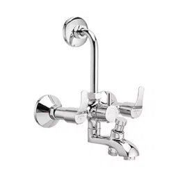 CERA Vivana Quarter Turn Wall Mixer with Bend Pipe for Telephonic and Overhead Shower, F2014403-11