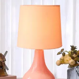Homesake Pink Ceramic Modern Classic Bedside Desk Farmhouse Table Lamp-image-16