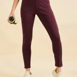 Sweet Dreams Burgundy Cotton Printed Tights-picture-18