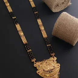 V.K.PAYAL.JEWELLERY Gold-Plated Artificial Beaded Mangalsutra-picture-10