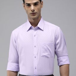 Park Avenue Pure Cotton Self Design Textured Formal Shirt-image-42