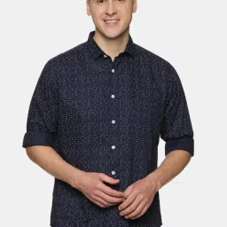 Don Vino Navy Slim Fit Printed Shirt-picture-17