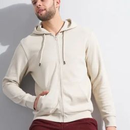 Celio Beige Regular Fit Hooded Sweatshirt-picture-21