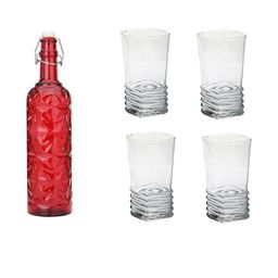 SOMIL Red Glass Airtight Can Bottle-image-77