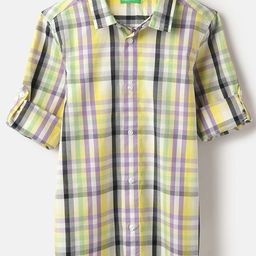 United Colors of Benetton Boys Tartan Checks Opaque Checked Casual Shirt-image-72