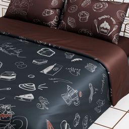 QuirkLoom 4 Piece Grey & White Geometric Other King Regular Bedding Set image 3