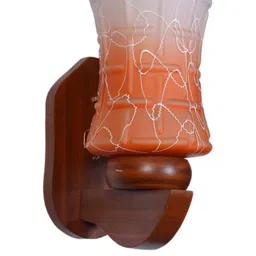 Somil Premium Designer Glass Wall / Night Lamp Elegant & Stylish Dcor Accent for Modern Interiors, color- Orange, White, Size:- 20 X 25 X 32 CM-image-27