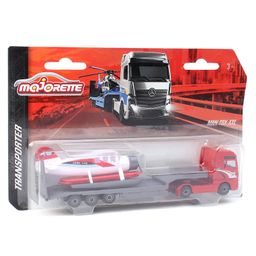 Majorette Transporter Die Cast Free Wheel Mercedes Benz Toy Truck -Red White-21