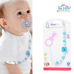 The Little Lookers Silicone Pacifier Clip for Baby Boys and Girls, Fits Most Pacifiers and Teething Toys - Blue.-25