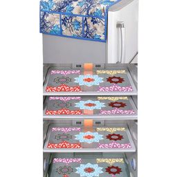 Dakshya Industries Fridge Top Cover and Fridge Mat Combo Set of 5-70