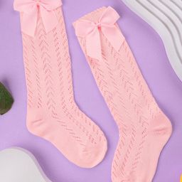 Kicks & Crawl Bow Detailed Stockings - Pink-image-20