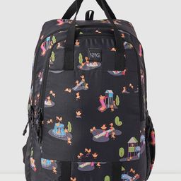 Wildcraft Champ Backpack with Birds Print Black - Height 16 Inches-picture-0