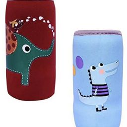 Numum Stretchable Baby Feeding Bottle Cover Suitable for 120ml 220ml 240ml Slim Neck Feeding Bottles (Pack of 2)( Color and design may vary)-18