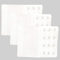 Fabme Pack Of 3 Solid Bra Extender Hooks - White-image-47