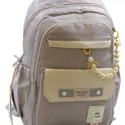 Rushabh Novelty Cute design, backpack for school, office, and travel, spacious compartments, bags for boys and girls School Bag 8473-Grey-18 Inch-Sylish Bag-30