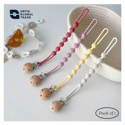 Ortis Silicone Pacifier Clip Pack of 1 (Color & Design May Vary)-picture-40