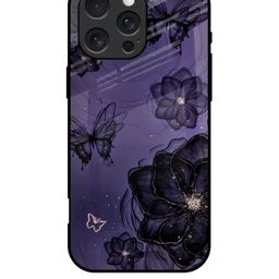 QRIOH Floral Printed iPhone 16 Pro Max Back Case Mobile Accessories-image-46