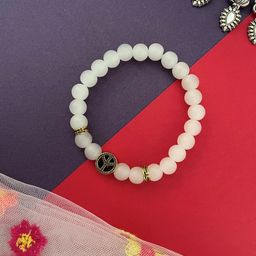 Digital Dress Room Men Artificial Beaded Peace Charm Elasticated Bracelet-image-39