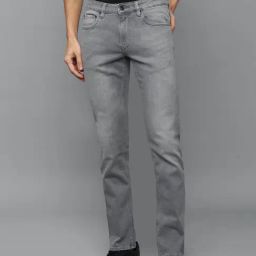 Louis Philippe Jeans Grey Cotton Slim Fit Jeans-picture-16