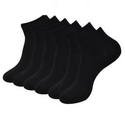 BALENZIA Black Ankle Length Socks - Pack of 6-image-49