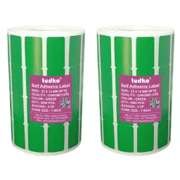 Tudko 25x15 mm 80 GSM 4 UP Self Adhesive Paper Label Green (Pack of 2 Pcs)-image-56