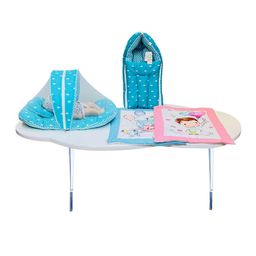 Fareto Infants Printed Pure Cotton Baby Bedding Essentials Portable Bed Baby Bed Sets-16