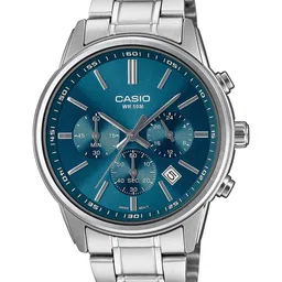 CASIO Men Dial & Stainless Steel Cuff Straps Analogue Chronograph Watch-40