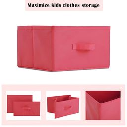 Aura Pink Set of 3 Regular Foldable & Multipurpose Wardrobe Storage box Drawer Organiser image 4