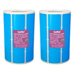 Tudko 25x25 mm 80 GSM 4 UP Self Adhesive Paper Label Blue (Pack of 2 Pcs)-image-97