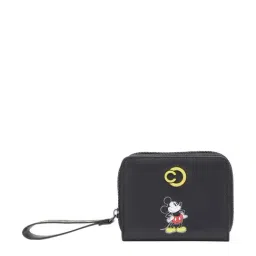 Caprese Tiana Black Solid Zip Around Wallet for Women-image-20