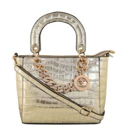 Esbeda Light Golden Textured Small Handbag-image-69