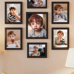 Art Street Black Synthetic Country Side Wall Photo Frame - Set of 7-20