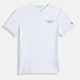 Calvin Klein Jeans Boys Solid Pure Cotton V-Neck T-shirt-image-58