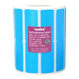 Tudko 35x15 mm 80 GSM 2 UP Self Adhesive Paper Label Blue-image-30
