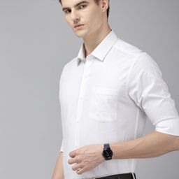 Arrow Manhattan Slim Fit Vertical Stripes Pure Cotton Formal Shirt-image-93