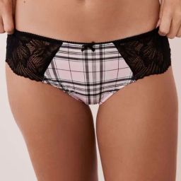 La Vie En Rose Pink & Black Lace Work Panty-picture-9